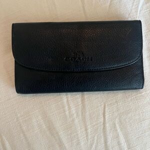 Coach Midnight Leather Clutch